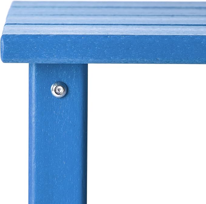 WestinTrends Malibu Square Outdoor Side Table for Adirondack Chair, Pacific Blue