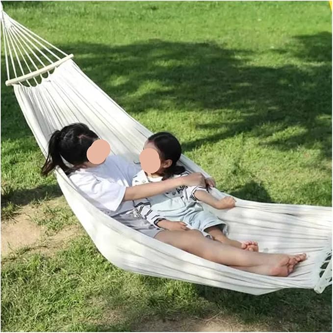 Hammocks, Camp Swings Hammock Garden Travel Sleeping Rest Balcony Hammock Patio Portable Camp Supplies,for Outside(Beige,Double)