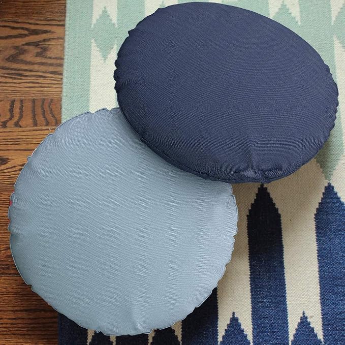 Covers & all Round Pillow Cover, Weather & UV Resistant Water Repellant Protector for Pillows Home Office Living Room Decor Chair Sofa Couch, with Zippers (32" Diameter x 5" H, Charcoal Gray)