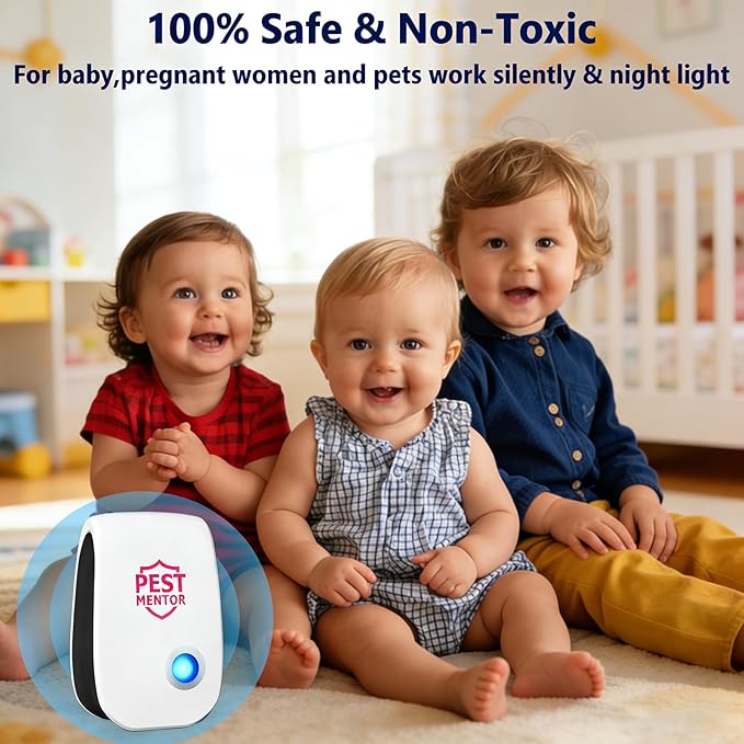 Ultrasonic Mouse Repellent 10 Pack Pest Control Repeller, Electronic Pest Repellent Plug in Indoor for Insect Roaches Spider Ant Mouse Repellent Indoor for Home Basement Attic Garage