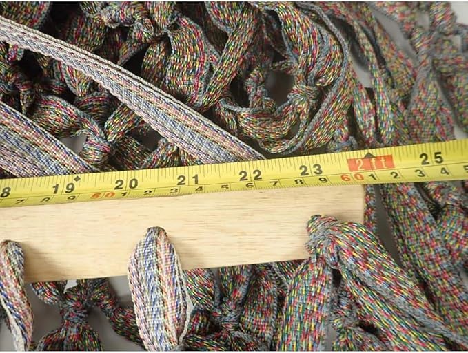 วีวี่ Extra Large Handwoven Rope Hammock - Heavy-Duty Indoor Outdoor Mesh Bed - Durable Cotton Blend Net Hammock for Patio & Camping