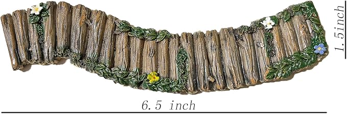 MUAMAX Fairy Garden Walkway Path Pathway, Fairy Garden Accessories, Wood Road Way, Micro Miniature Path Road, Enchanted Path