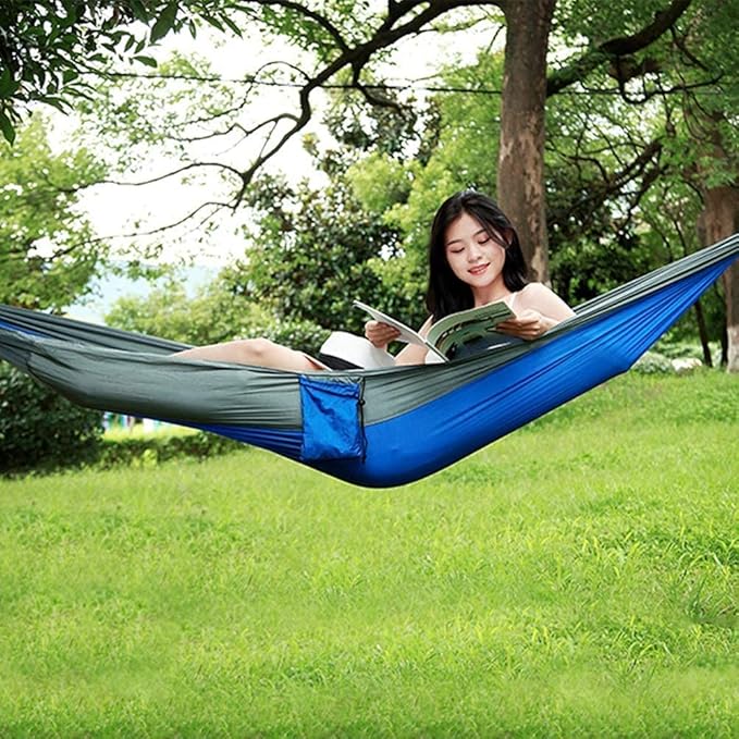 Camping Hammock Bed Camping Hammock Portable Parachute Fabric Garden Outdoor Leisure Sleeping Swing Travel Hanging Bed Hammock Swing (Color : I)