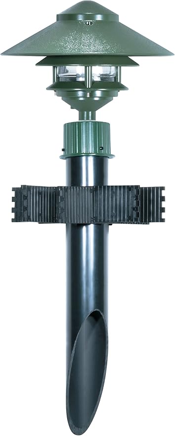 Nuvo Lighting SF76/638 2-Inch by 18-Inch PVC Mounting Post Die Cast Aluminum Cap Durable Outdoor Landscape Pathway Lighting, Green