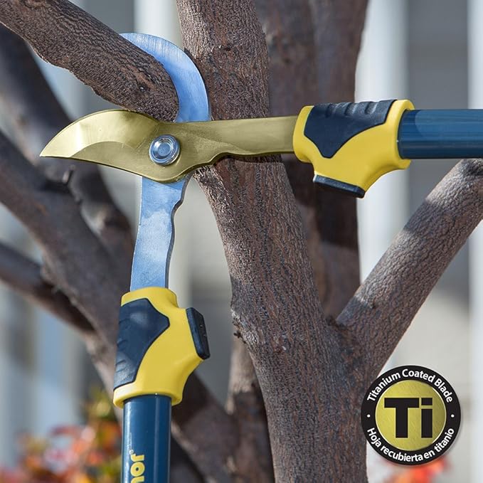 Melnor Pro Lopper & Pruner Value Pack - Forged Steel Blades - Includes 28”-37” Telescoping Bypass Loppers and 8.5” Professional Bypass Pruners