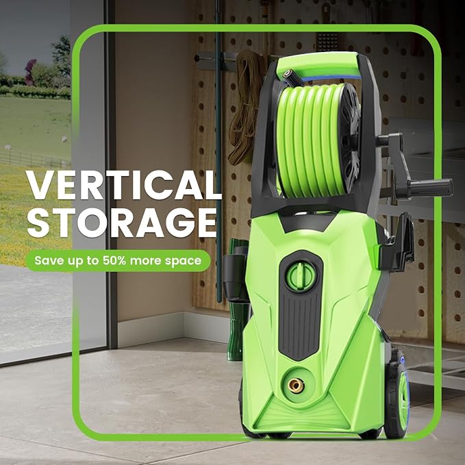 Pressure Washer 5000PSI Power Washers Powered with 33ft Pressure Hose, 4 Nozzle and Foam Cannon, powerwashers for Home, Cars, Fences, Patio, Upgraded Green