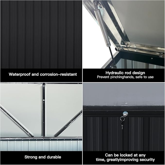GOWE Metal Storage Box Store Large Out Door Use