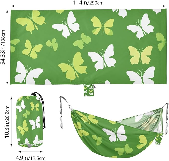 Butterflies St 330lb Capacity Outdoor Hammocks with Tree Straps Hanging Hammock for Indoor Outdoor Patio soporte para hamacas para adultos