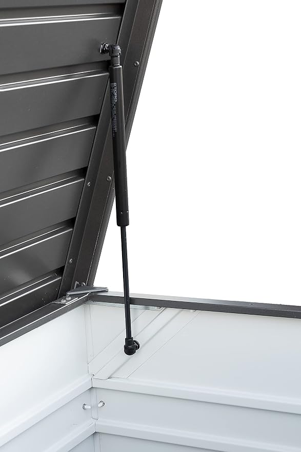 Biohort Leisure Time 210 Gallon Metal Deck Box, Dark Gray | 71 L x 31 W x 27.9 H, Durable Large Outdoor Storage, Locking, Waterproof, Soft Close, Tools, Cushions, Pool, 20 Year Warranty