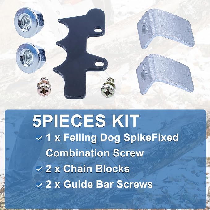 Felling Dog Kit for Husqvarna 36 41 136 137 141 142 Chainsaw with Chain Block Bar Nut Replace for 530014381