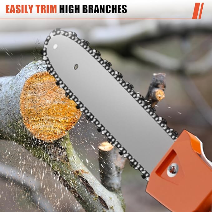 Baotree 48CC Gas Powered Pole Saws, 2 Stroke Gas Powered Pole Saws with 11.5 in Cutting Bar, 16-FT Height Cordless Extendable Long Tree Trimmer Gas Pole Saws for Tree Trimming Branches Pruning