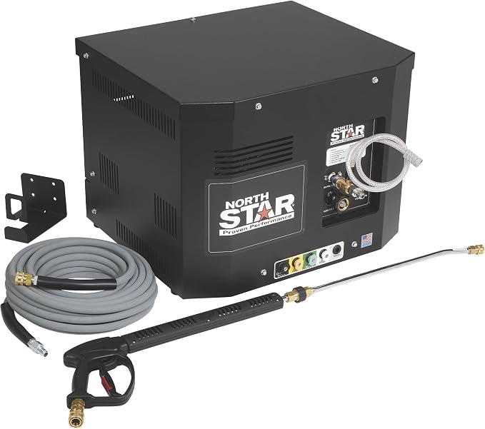 NorthStar Electric Cold Water Total Start/Stop Stationary Commercial Pressure Washer -2500 PSI, 3.0 GPM, 230 Volts - Model 1571108