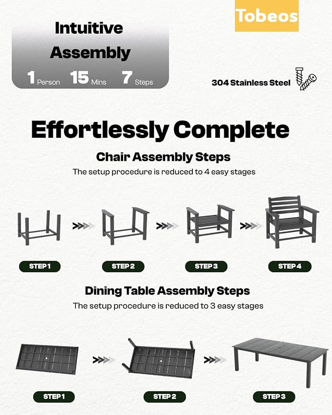 9-Pc Outdoor Dining Set, 10x10FT Cantilever Umbrella for 8,Gray | HDPE table, chairs included, aluminum frame, weather-resistant furniture, perfect for yard, lawn, garden, deck