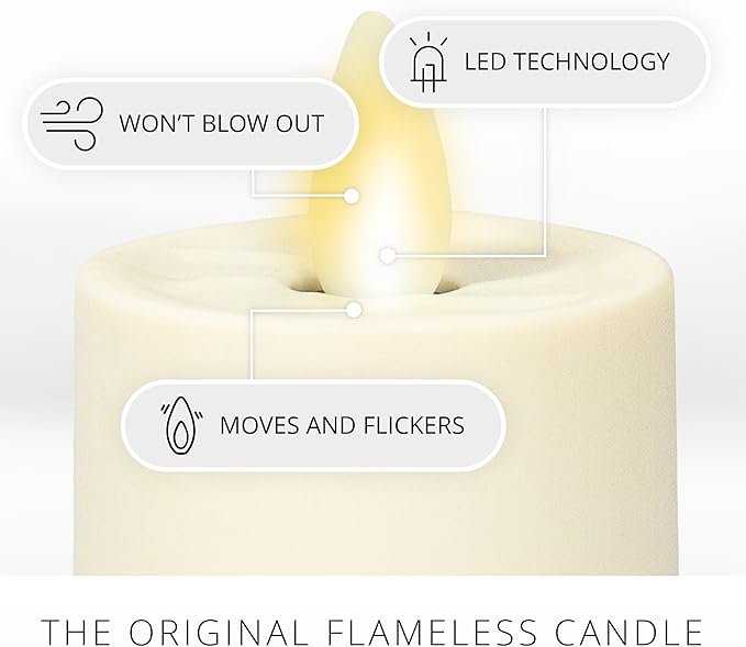 Luminara Flameless Candle Nightlight w/Dusk to Dawn Light Dark Auto Sensor, Baked Clay Wall Plug Indoor Night LED Light w/Real-Flame Effect Technology, Bathroom Bedroom Hallway, No Remote Needed
