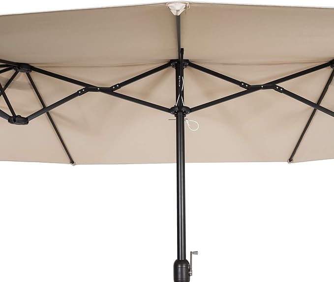 WO Home Furniture Patio Umbrella Twin Double (Extra Long) Outdoor Extra Long Umbrella 15' ft x 9' ft