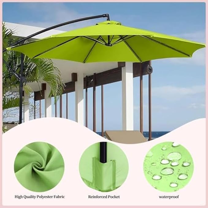 Patio Umbrella Replacement Canopy, 8 Arm Umbrella Replacement Cover, 6.5/7.5/8.2/9/10/11.5/13 Feet, Suitable For Patio