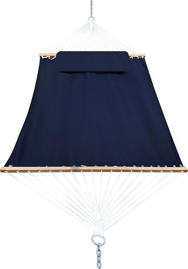 Classic All-Weather Outdoor Hammock with Pillow Sunbrella® Fabric Deluxe Size (Canvas Navy (#5439-0000))
