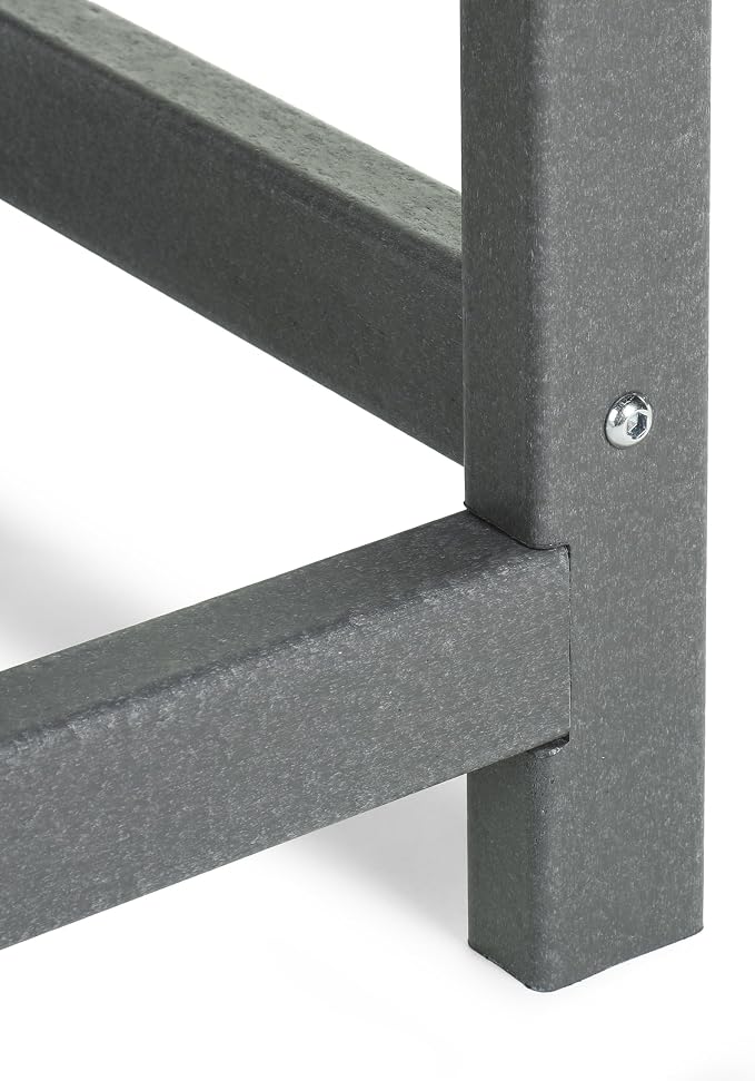Costaelm Kids Outdoor End Table, Small Patio Table, Outdoor Side Table Porch Table Adirondack Patio Side Table for Outside, Pool, Porch, Garden, Gray