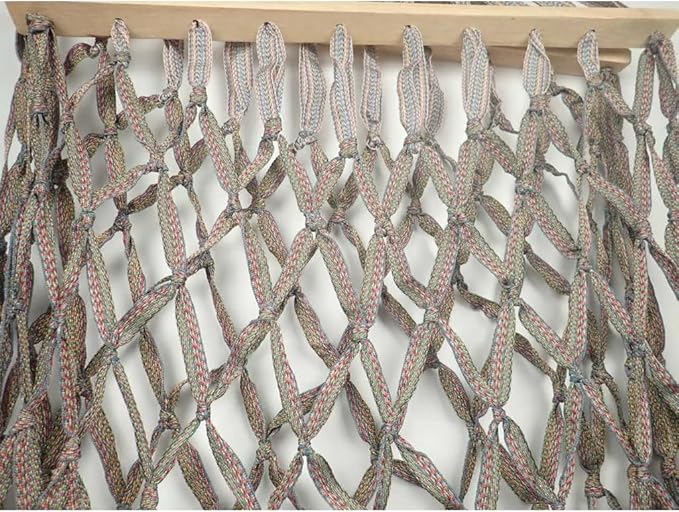 วีวี่ Extra Large Handwoven Rope Hammock - Heavy-Duty Indoor Outdoor Mesh Bed - Durable Cotton Blend Net Hammock for Patio & Camping