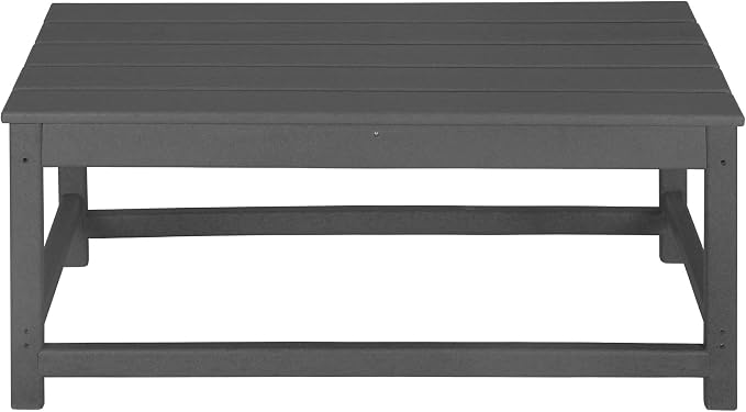 HDPE Laguna Outdoor Poly Adirondack Coffee Table, Gray