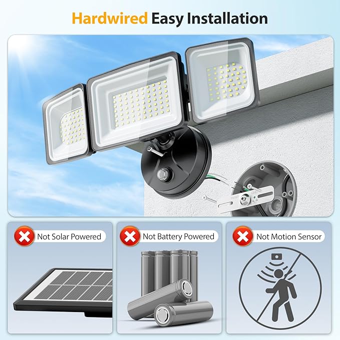 Onforu Dusk to Dawn Flood Lights Outdoor,130W Outdoor Lighting,6500K 13000LM Super Bright Lights,IP65 Waterproof Hardwired LED Security Lights for Garage,Yard,Outside
