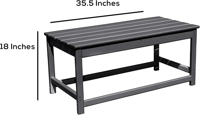 HDPE Laguna Outdoor Poly Adirondack Coffee Table, Navy Blue