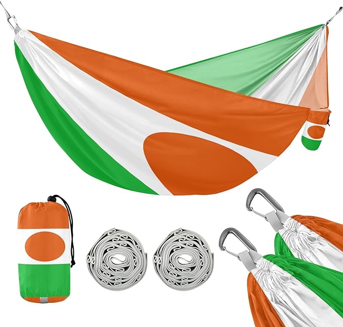 National Flag of Niger Hammocks with Portabl Carry Bag Backyard Hammock for Indoor Outdoor Patio