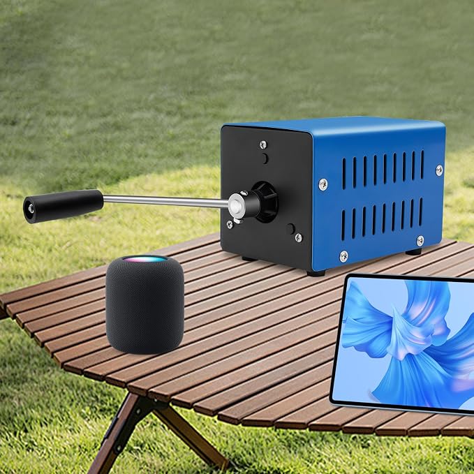 Portable Hand Crank Generator, Manual Emergency Power Generator with USB Output, Compact Lightweight Manual Crank Power Supply for Camping, Hiking, Home Backup, Outdoor Adventures