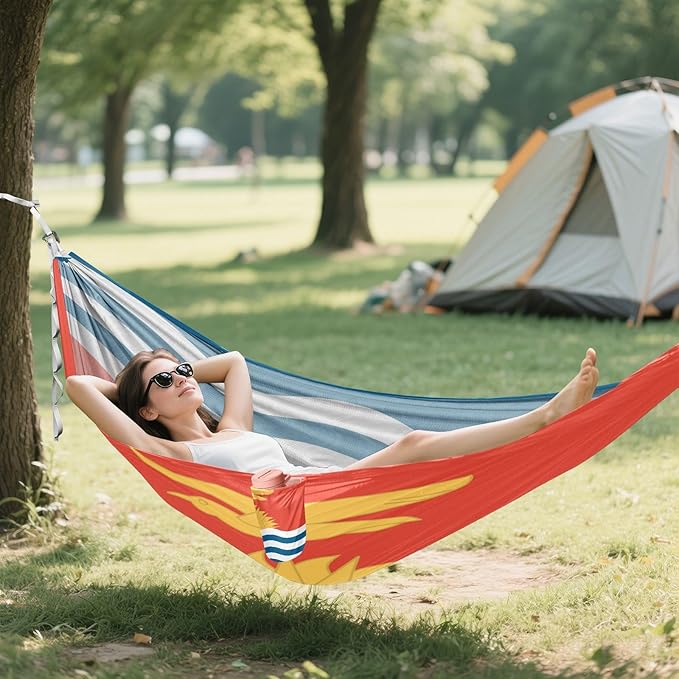 National Flag of Kiribati Hammocks with Portabl Carry Bag Backyard Hammock for Indoor Outdoor Patio