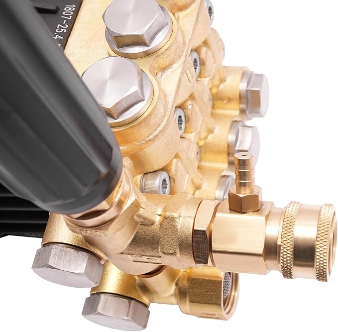 4000 PSI Pressure Washer Pump Direct Drive, 4 GPM High Pressure Replacement Power Washer Water Pump Gas Powered Washer with 1" Hollow Shaft Brass Head for Horizontal Shaft Gas Engine Honda GX390