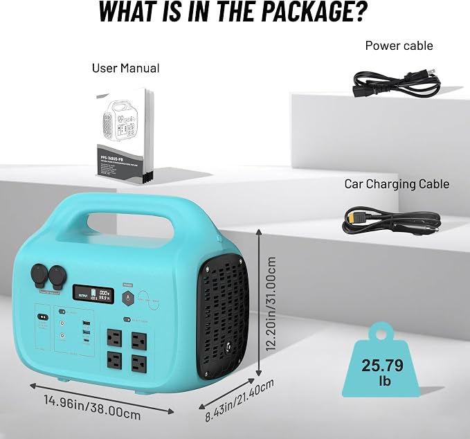STARY LINE Phantom Series 1800W Portable Power Station (1024Wh) for Home Backup & Camping – Phantom Blue, Listed