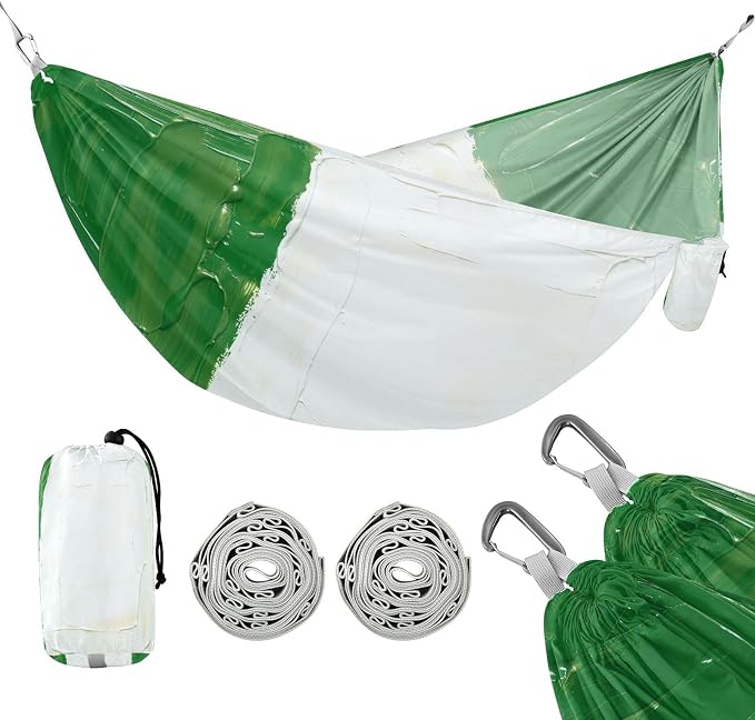 Nigeria Flag Nigerian National Green Outdoor Hammocks with Tree Straps Indoor Hammock for Outside Patio Backyard Poolside