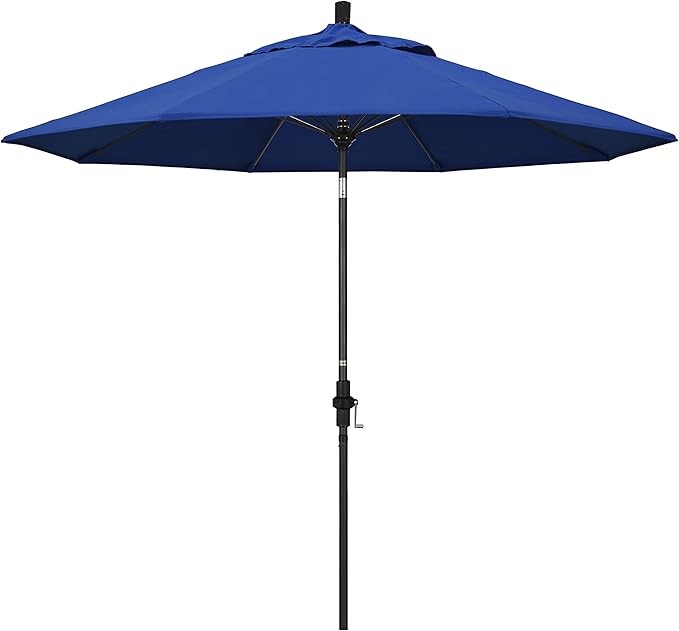 California Umbrella 9' Round Aluminum Pole Fiberglass Rib Market Umbrella