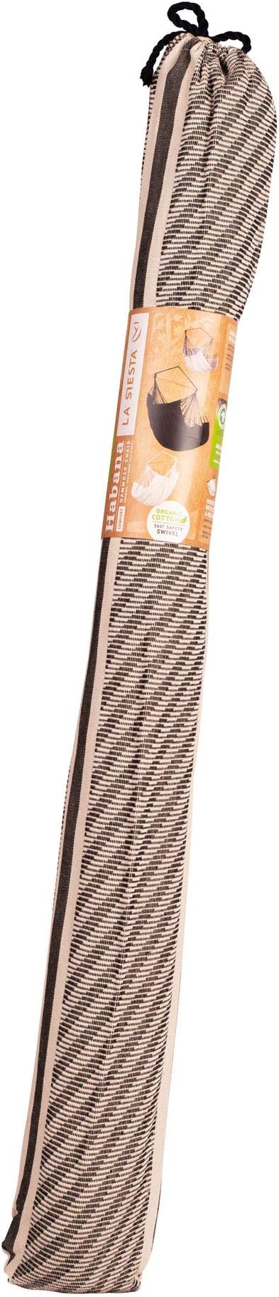 LA SIESTA® - Large Comfort Habana Cotton Hammock Chair & CasaMount - Hanging Chair w/Suspension Kit for Walls Ceilings & Square Beams - Indoor Outdoor Swing Hanging Chair Bedroom Balcony - Zebra