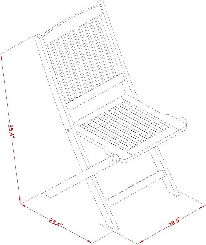 East West Furniture AECM7CWNA 7 Piece Patio Dining Set Consist of a Rectangle Outdoor Acacia Wood Table and 6 Folding Side Chairs, 36x60 Inch, Natural Oil
