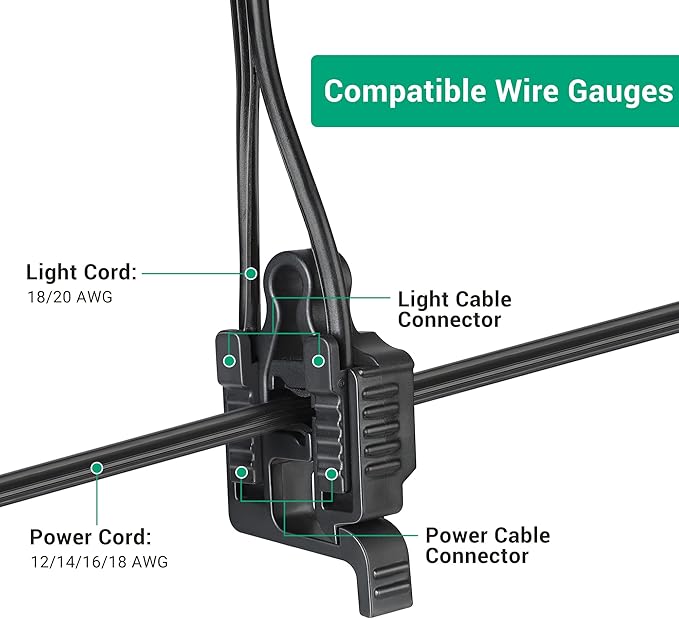 EDISHINE 20-Pack Low Voltage Wire Connector, Landscape Lighting Cable Connectors Waterproof for Pathway Light/Spotlight/In-ground Lighting, 12/14/16/18 Gauge Cables, UL Listed