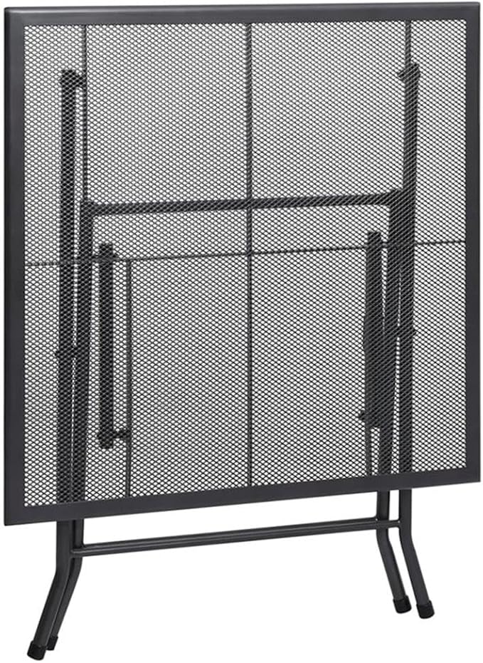 BOWERY HILL 5-Piece Steel Patio Dining Set, Square Table with 4 Chairs, Anthracite/Gray Finish, Powder-Coated, Foldable Design, Mesh Style, Adjustable Backrests, Indoor/Outdoor Use for Garden or
