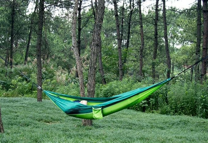 Hangmat Camping Parachute Hammock for Outdoor Hiking Travel Backpacking 210D Nylon Taffeta Hammock Swing Buiten Hammock(G,300x200 cm)