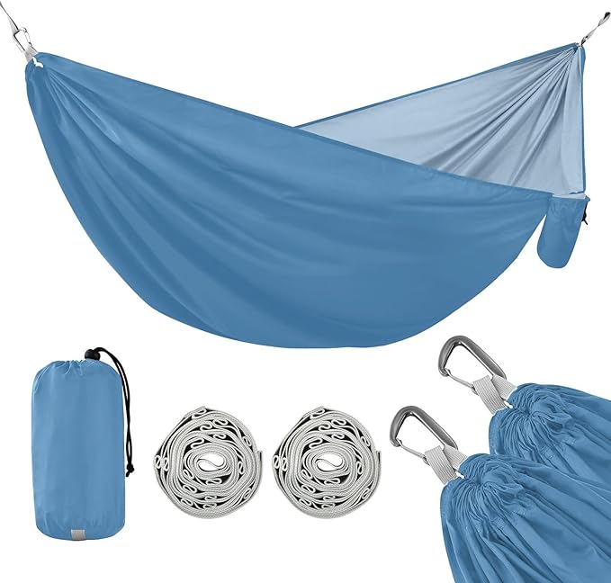Steel Blue Solid Color Pure Plain 330lb Capacity Hammocks for Camping Backyard Hammock for Camping Travel Accessories accesorios para Camping