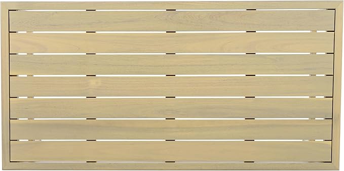 Christopher Knight Home Teras 8-Seater Patio Furniture Set with Removable Cushion, 5 Piece Outdoor Acacia Wood Conversation Set, Sold Wood Outdoor Sectional Sofa Set with Coffee Table,Light Teak+Cream