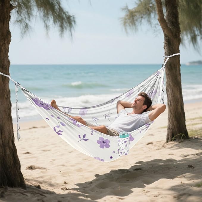 Purple Crush 330lb Capacity Outdoor Hammocks with Tree Straps Tree Hammock for Outside Patio Garden hamaca para adultos