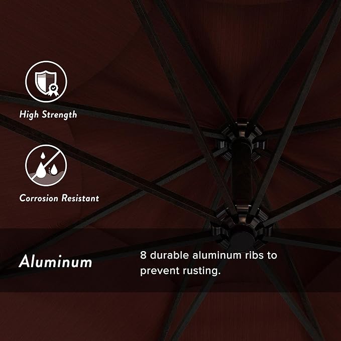 California Umbrella 9-Foot Offset Cantilever Patio Umbrella Infinite Tilt