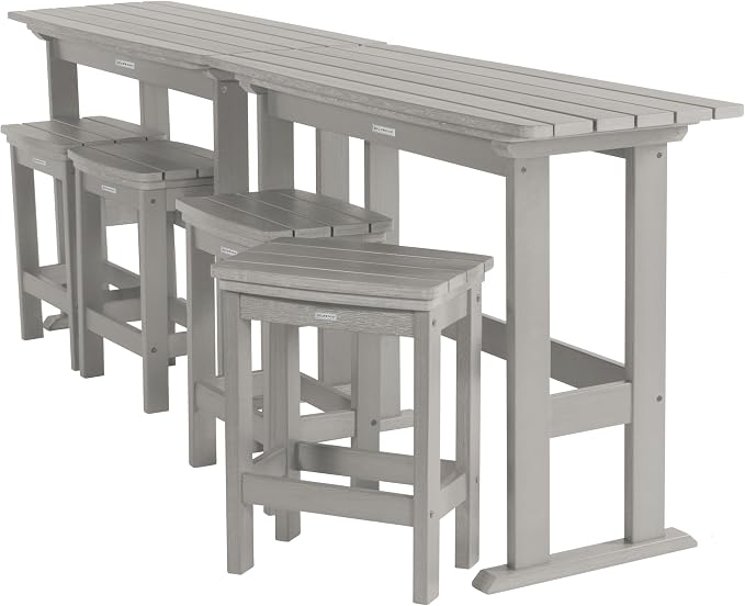 highwood Lehigh 6pc Counter Height Balcony Dining Set, Harbor Gray
