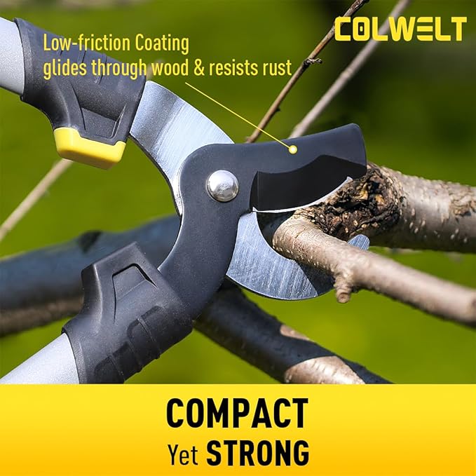 Colwelt Loppers Hedge Clippers Garden Shears 3Pcs, Compact Garden Loppers Shear Set with 17’’ Bypass Branch Cutters & Hedge Shears & Pruners, Tree Shrub Care Kit for Lopping with Soft Grip Handle