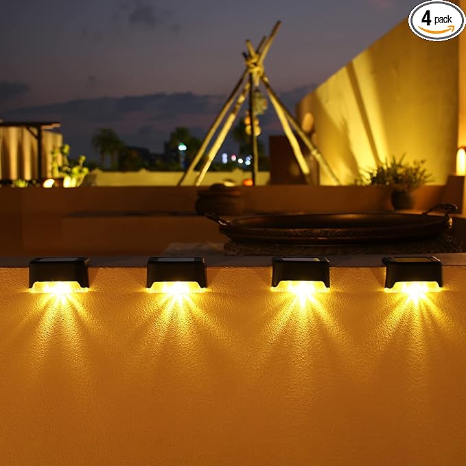 Solar Deck Lights Outdoor Waterproof led Patio Fence Step Stairs Decorate Illumination Garden Backyard Landscape Terrace armrest