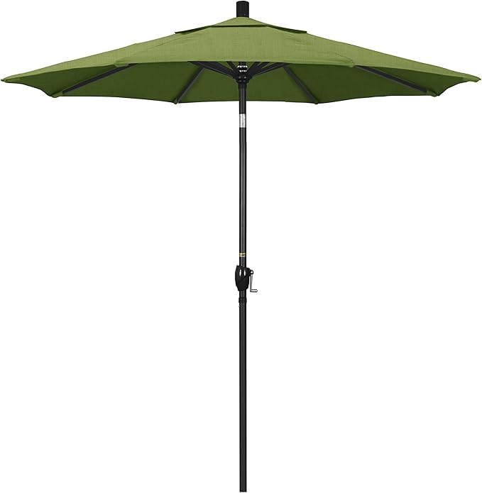 California Umbrella 7.5' Round Aluminum Market Umbrella, Crank Lift
