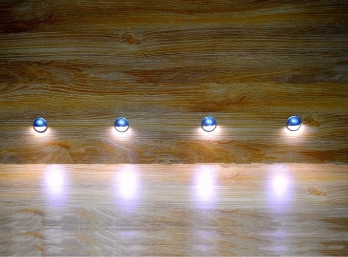 FVTLED Pack of 20 Low Voltage LED Deck Light Kit Φ1.38 Waterproof Outdoor Step Stairs Garden Yard Patio Landscape Decor Lighting Cool White Lamp