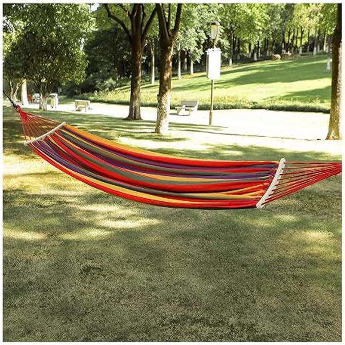 Outdoor Hammock Anti-Rollover Travel Camping Portable Hammock Hanging Chair Outdoor Portable Camping Travel Equipment (Color : Red, Size : 200 * 100cm)