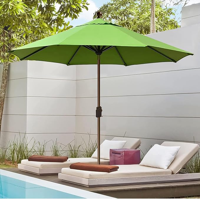 EliteShade USA 10-Year-Non-Fading 10Ft Market Patio Umbrella, UPF 50+ UV Protection Performance Sun Umbrella, Heavy Duty Commercial Grade Outdoor Table Umbrella with Crank & Tilt, Windproof Vented Top for Garden, Pool, Deck and Outdoor Playsets, Macaw ...