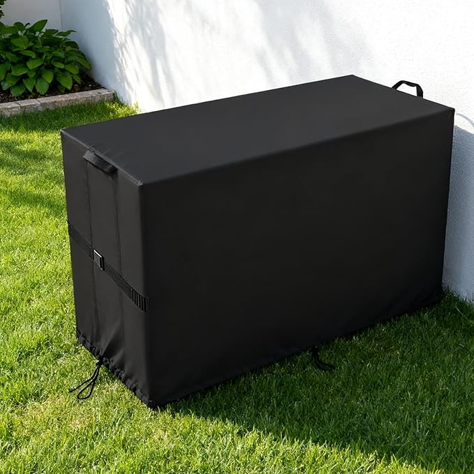 Outdoor Storage Box Cover，Waterproof Resin Storage Bin Cover Deck Box Covers-22"L x 16"W x 21"H